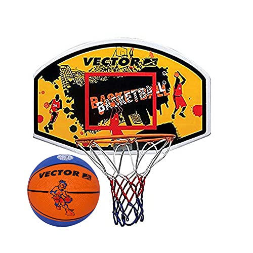 Vector X Basket Ball Size 3 Basketball Ring with Board Wall Mount Basket Ball Net with Ring 32 Diameter Kids Boy & Girl's Beginner Children Size 3 Basketball Set Basketball with Basketball Ring - Image 4