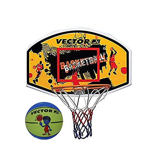 Vector X Basket Ball Size 3 Basketball Ring with Board Wall Mount Basket Ball Net with Ring 32 Diameter Kids Boy & Girl's Beginner Children Size 3 Basketball Set Basketball with Basketball Ring - Image 2