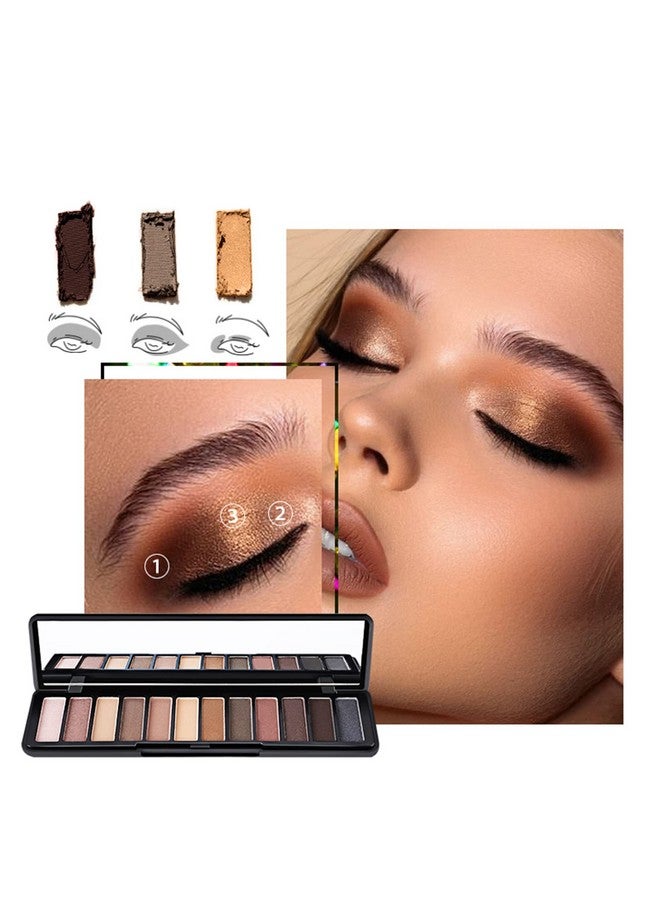 Joyeee Makeup Kit For Women Full Kit Naked Shimmer Eyeshadow Palette Waterproof Black Eyeliner & Mascara Makeup Tools Set Lipstick Premium Synthetic Foundation Powder For Medium To Dark Skin - Image 4