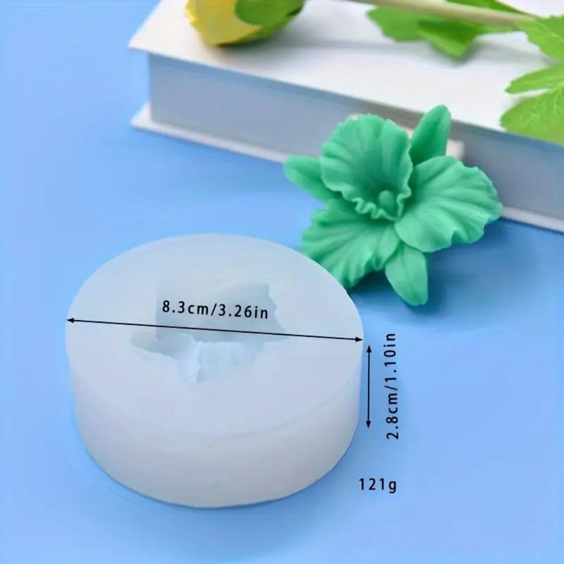 Skytail Peony Orchid Flower Silicone Candle Mould for Chocolate Fondant Candy Cake Decoration Cupcake Topper Jelly Dessert Wax Melts Soap Bath Bomb Floral Carnation Resin Craft Jewelry Mold - Image 2