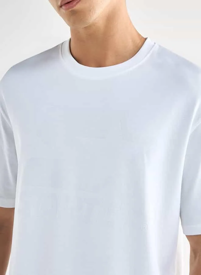 Splash FAV Starter Logo Print Crew Neck T-shirt with Short Sleeves