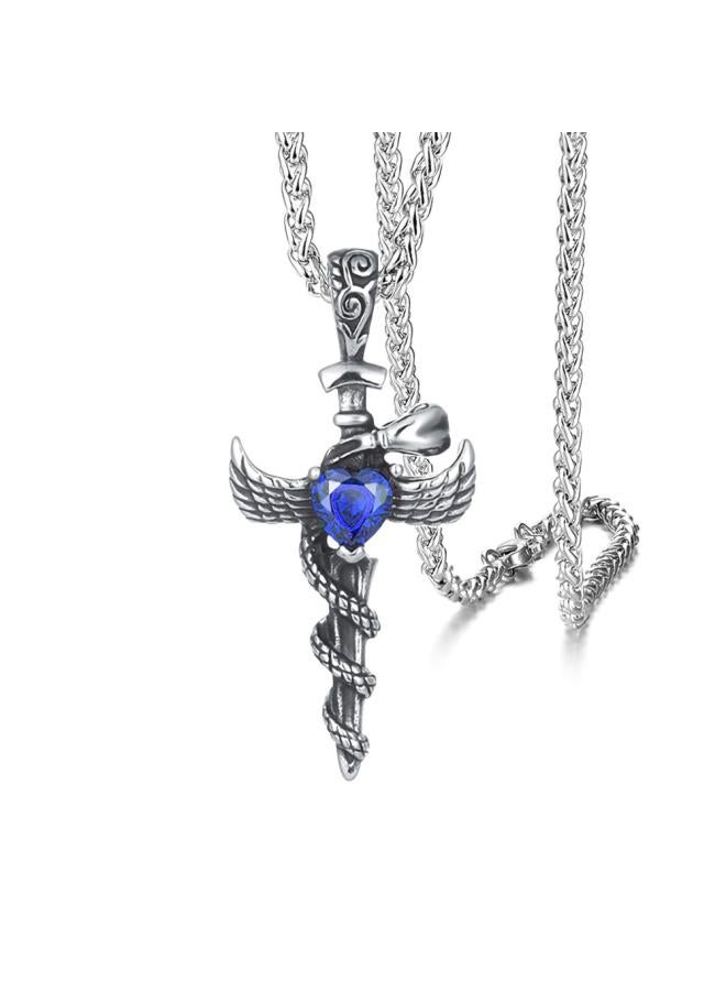 European And American Stainless Steel 304 Cast Pendant Necklace Titanium Steel Flip Sand Pendant Accessories Necklace Polishing Process Necklace