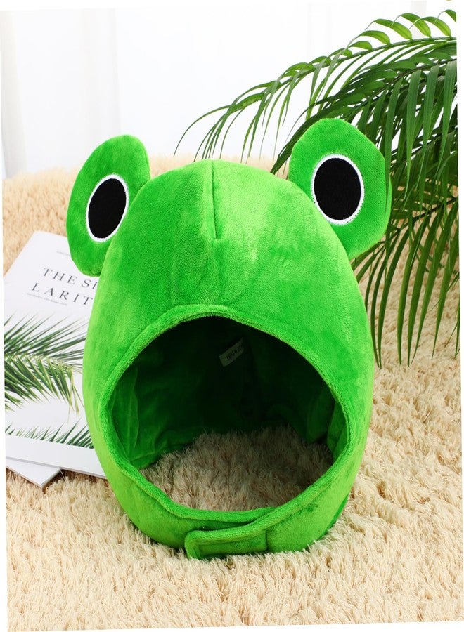 أموسفون قبعة ضفدع لطيفة من Amosfun مع عصابة رأس على شكل ضفدع وقبعة ضفدع ذات عين كبيرة وزي شتوي للتزلج وغطاء رأس كامل لحفلات الهالوين وعيد الميلاد وفستان تنكرية - Image 2