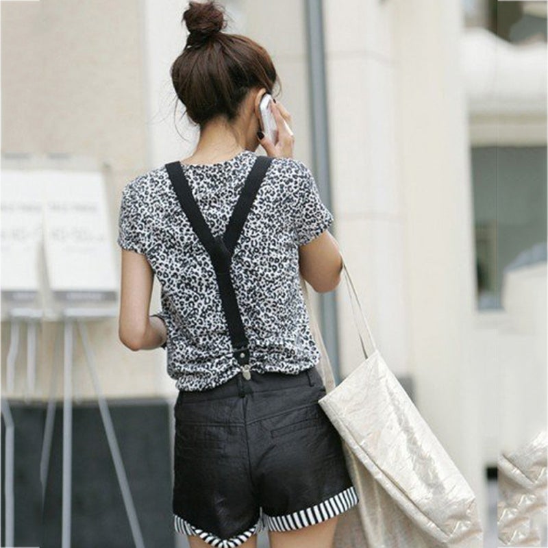 2pcs Generalduty Male and Female Trousers Pants Elastic Suspender with Clips(Black) - Image 3