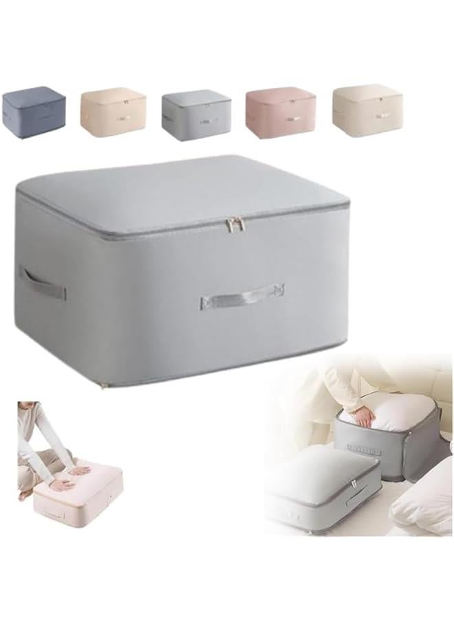 منظم ضغط ذاتي لتوفير المساحة الفائق، ترقية 2024 منظم ضغط ذاتي لتوفير المساحة لحقائب تخزين البطانيات، حقيبة منظم بسعة كبيرة لتخزين البطانيات. - Image 1