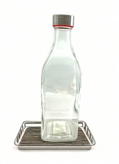 YOLO Yolo Transparent Glass Water bottle with stainless steel cap 1 Liter  - Image 1