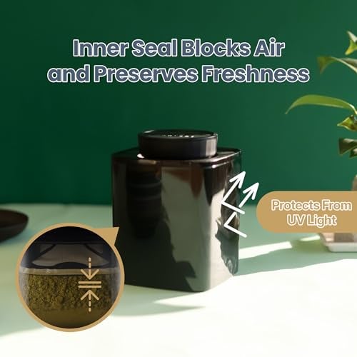 ANKOMN TeaVault Opaque Airtight Matcha Container – Loose Leaf Tea Storage Canister & Organizer for Freshness, Aroma & Flavor. Premium Storage for Matcha Powder, Tea Bags, Chai & Green Tea- 0.6 qt - Image 4