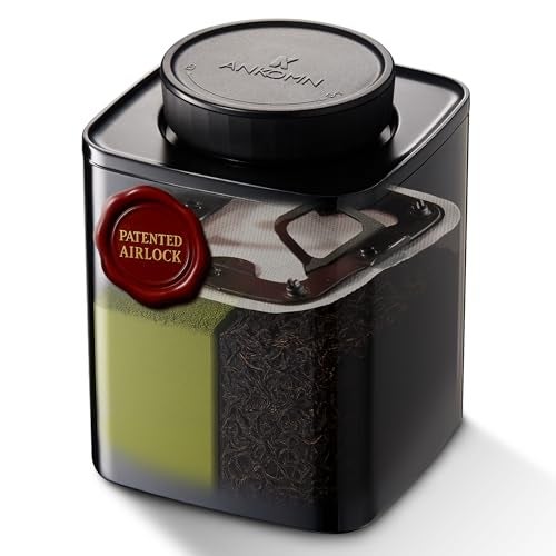ANKOMN TeaVault Opaque Airtight Matcha Container – Loose Leaf Tea Storage Canister & Organizer for Freshness, Aroma & Flavor. Premium Storage for Matcha Powder, Tea Bags, Chai & Green Tea- 0.6 qt - Image 1