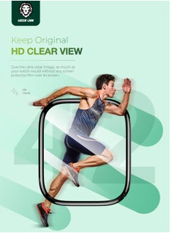 GREEN LION 3D Screen Protector for Apple Watch iWatch Series 10 46mm / Anti Scratch / Anti Fingerprint / Shockproof / HD Clarity / 360° Protection / Self-Healing Material / Sensitive Touch / Drop Protection - Clear  - Image 4