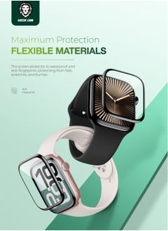 GREEN LION 3D Screen Protector for Apple Watch iWatch Series 10 46mm / Anti Scratch / Anti Fingerprint / Shockproof / HD Clarity / 360° Protection / Self-Healing Material / Sensitive Touch / Drop Protection - Clear  - Image 5
