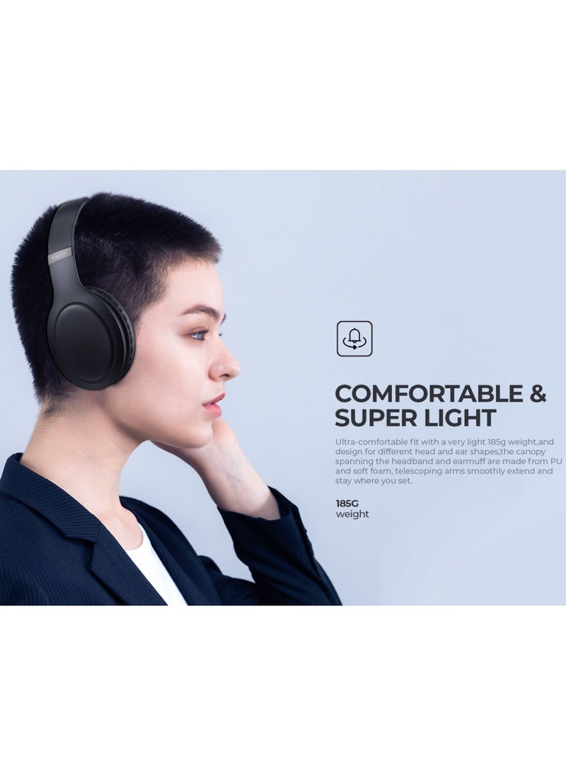 havit - H628BT Wireless Headphones with Closed Ear Design and Noise Cancelling, Foldable Earphones with Lightweight Design and Longer Battery Life - Image 1