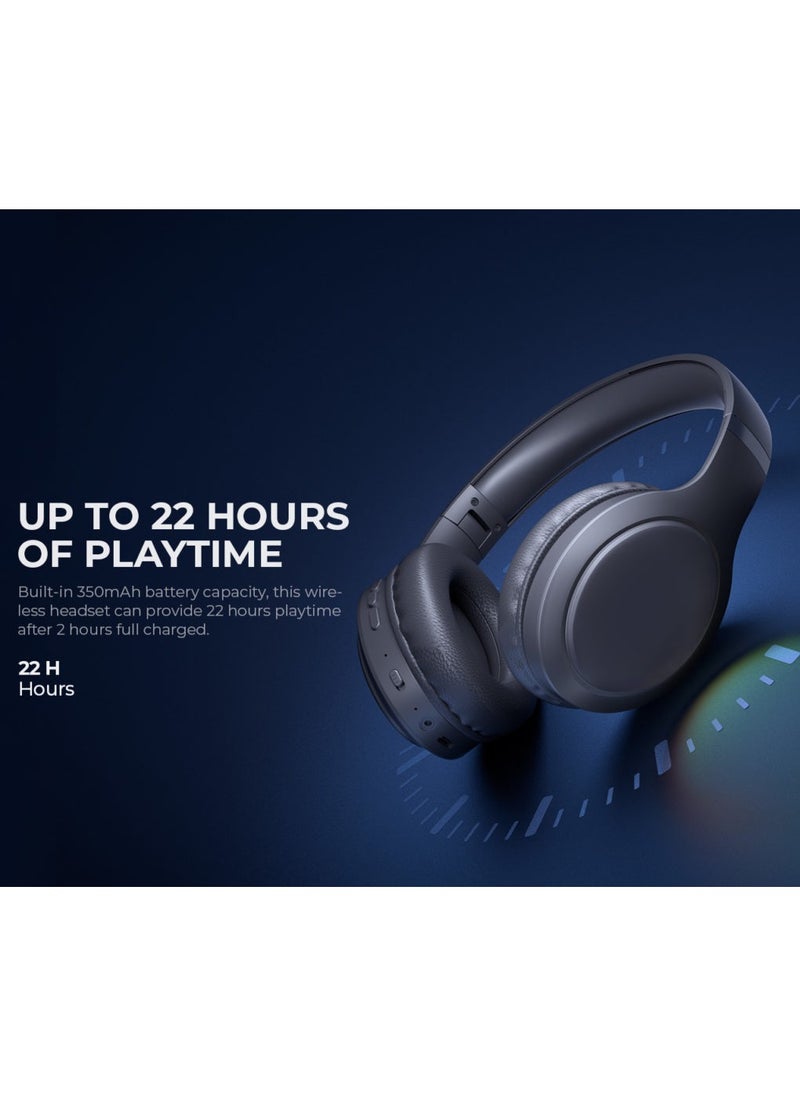 havit - H628BT Wireless Headphones with Closed Ear Design and Noise Cancelling, Foldable Earphones with Lightweight Design and Longer Battery Life - Image 1