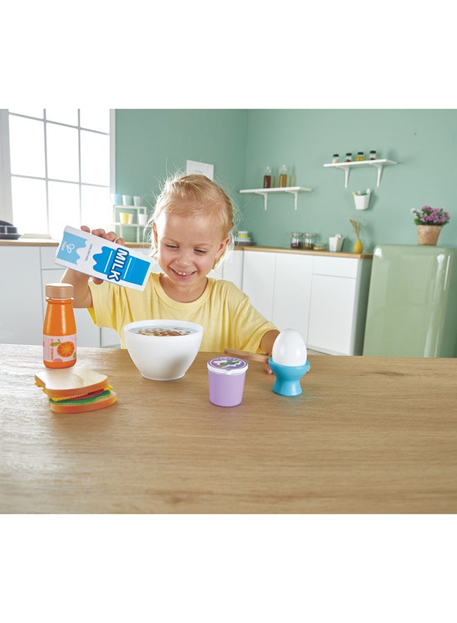 هيب هايب مجموعة وجبة الإفطار اللذيذة | ألعاب طعام خشبية وملعقة لوجبات الصباح التخيلية | لعبة لعب أدوار للأطفال من سن 3 سنوات فما فوق - Image 5