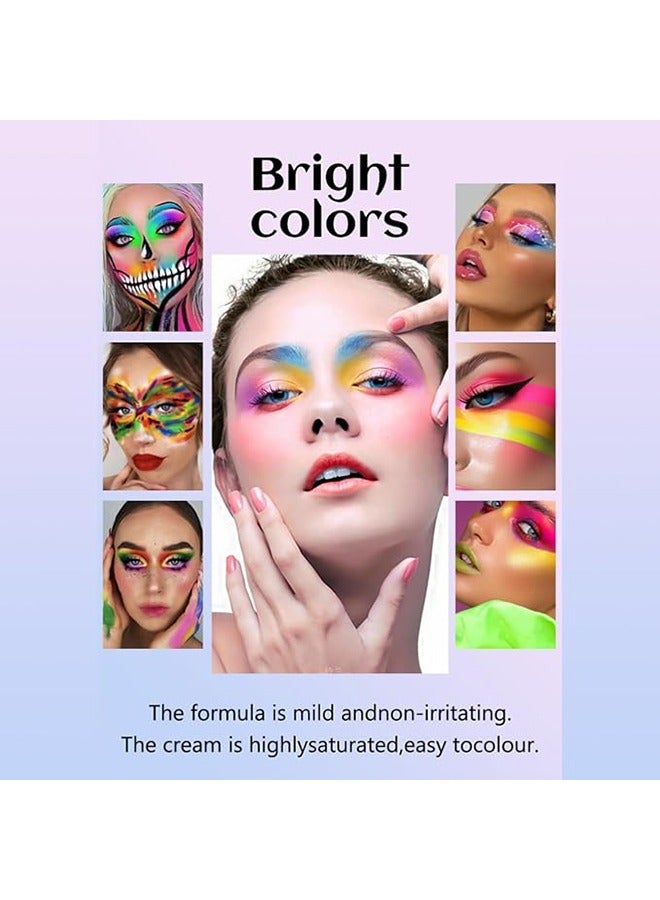 Face Paint Stick Set, 8 Colours Body Face Paint Stick, Washable Painting Crayons Stick, Waterproof and Sweatproof, Suitable for Halloween and Other Festivals Special Effects Painting, Masquerade Ball - Image 4
