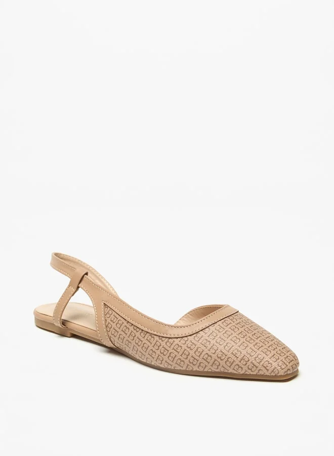 فلورا بيلا من شو إكسبرس Women's All-Over Print Ballerina Shoes with Backstrap Detail