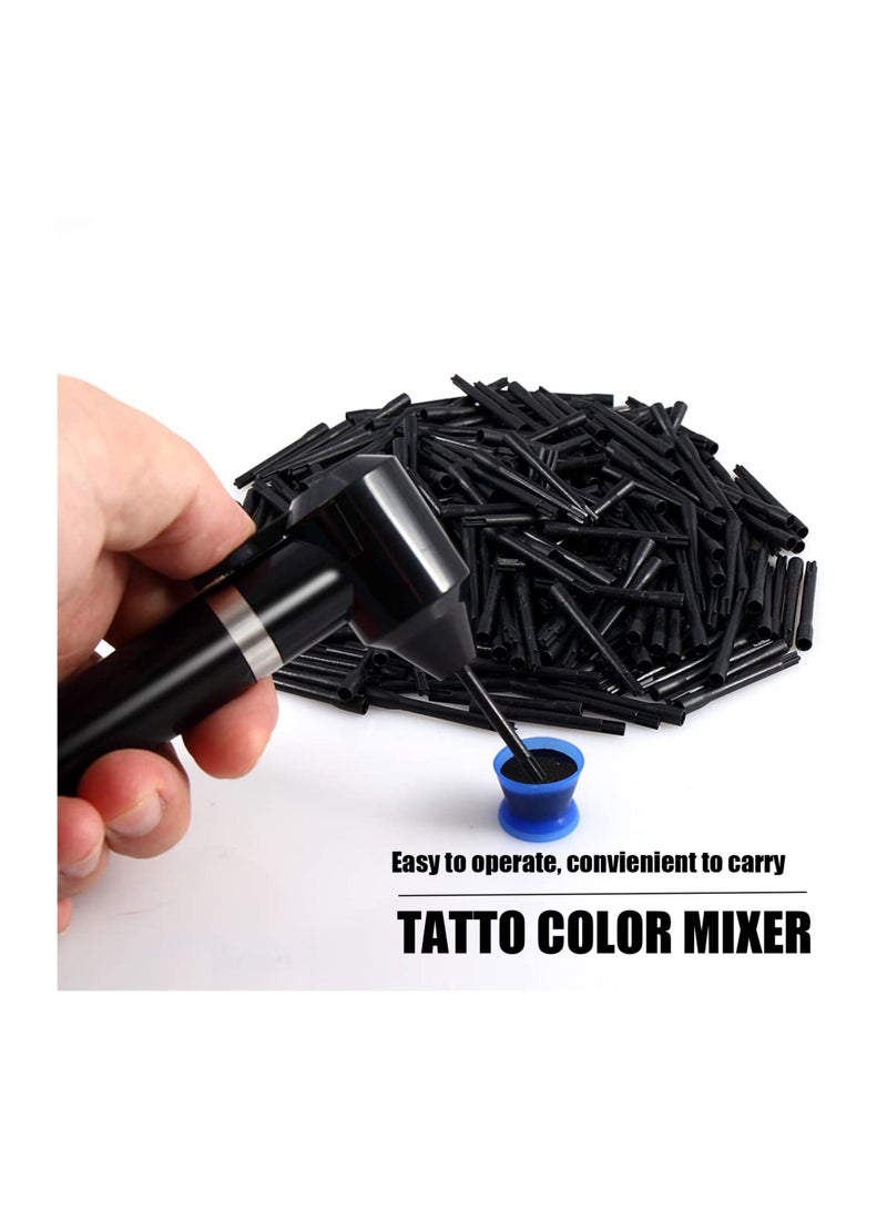 خلاط الوشم الكهربائي مع 100 قطعة العصي الصباغ الصباغ المحرض الوشم خلاط أداة وشم على شكل رسوم للجسم اكسسوارات - Image 3