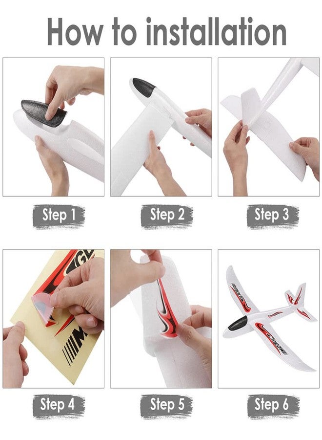 Alasum Hand Throwing Plane, Foam Glider Airplane Toy, 39 inch Throwing Foam Plane Catapult Flying Plane Model Toy for Outdoor Sports Toys Birthday Gifts for Boys Girls, (2PCS) - Image 4