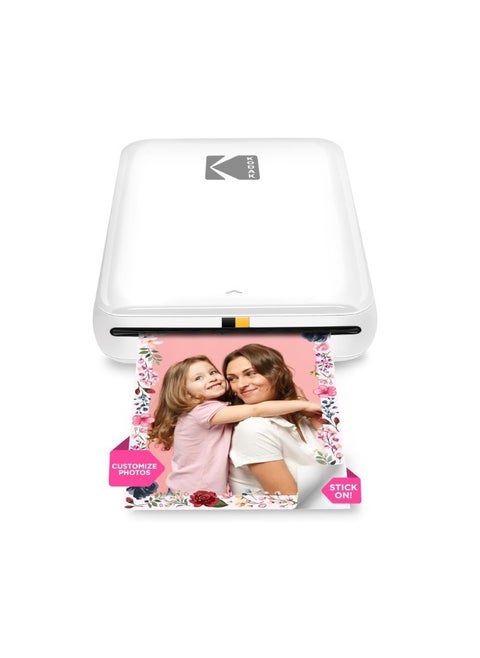 Kodak Step Portable Mini Photo Printer Instant 2x3 Sticky Backed Prints from iOS and Android via Bluetooth/NFC No Ink Needed with ZINK Technology Smudge-Proof, Water-Resistant, Tear Resistant Photos Compact Travel Friendly Design with Customization App Print Directly From Smart phone