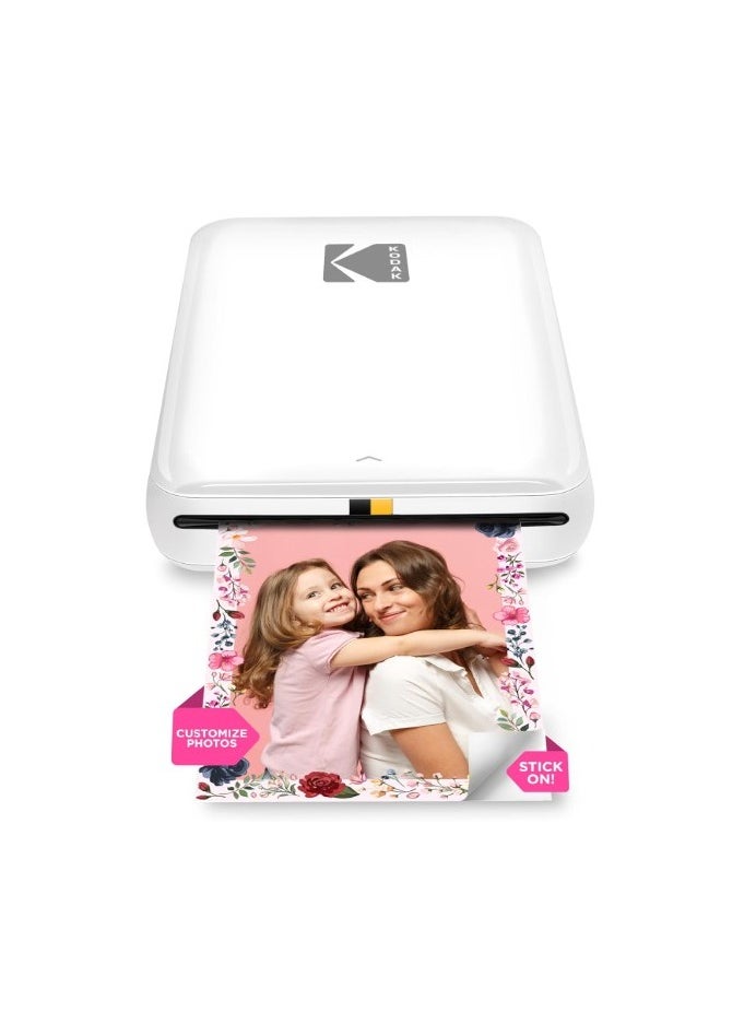 Kodak - Kodak Step Portable Mini Photo Printer Instant 2x3 Sticky Backed Prints from iOS and Android via Bluetooth/NFC No Ink Needed with ZINK Technology Smudge-Proof, Water-Resistant, Tear Resistant Photos Compact Travel Friendly Design with Customization App Print Directly From Smart phone - Image 1