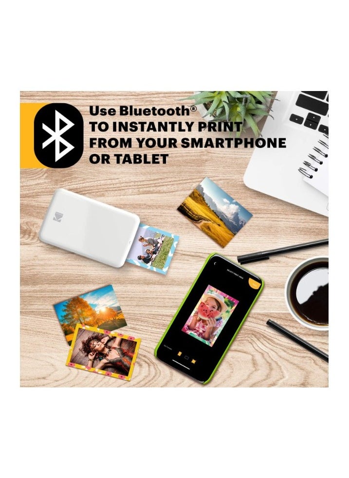 Kodak - Kodak Step Portable Mini Photo Printer Instant 2x3 Sticky Backed Prints from iOS and Android via Bluetooth/NFC No Ink Needed with ZINK Technology Smudge-Proof, Water-Resistant, Tear Resistant Photos Compact Travel Friendly Design with Customization App Print Directly From Smart phone - Image 1