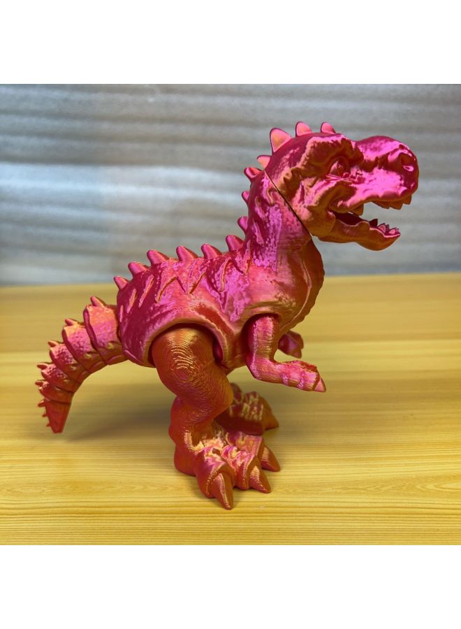 3D Printing Dinosaur Tyrannosaurus Rex Children's Creative Toy Stall Multicolor Free Swing Joint Decoration Model-Color:Tyrannosaurus Rex  Full Body With Movable Joints - Medium Size 【height 9cm, Length 13 - Image 1