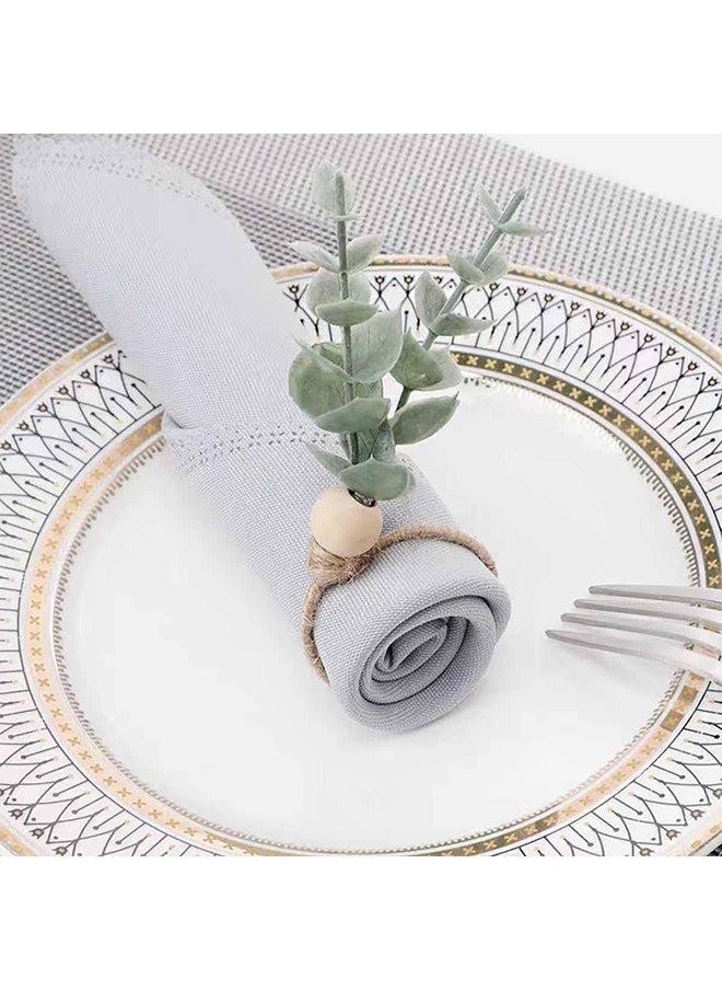 Zoreya - 2 Pcs Napkin Rings, Eucalyptus Leaf Napkin Rings, Spring Fall Napkin Ring Holder - Image 1