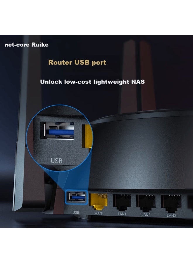 Netcore N60pro Ax6000 Gigabit Wifi6 Router 5g Dual-band Home Wall-penetrating Soft Router Dual 2.5g Ports 6000mbps Mesh - Image 2