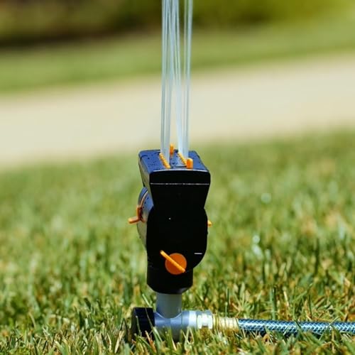 Melnor 65137AMZ MiniMax Turbo Oscillating Sprinkler on Step Spike, 4000 sq. ft., 4-Way Adjustable, Quick Connect Bundle, Yellow - Image 2