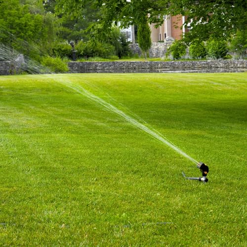 Melnor 65137AMZ MiniMax Turbo Oscillating Sprinkler on Step Spike, 4000 sq. ft., 4-Way Adjustable, Quick Connect Bundle, Yellow - Image 3