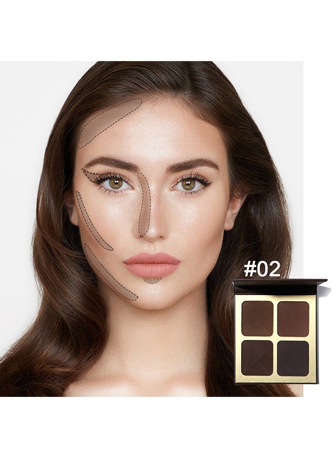 maffick Desert  Highlight & Bronzer Palette  and Contour Palette: Nose, Face & Eye Shadow Compact for Sculpting, Illuminating, and Beautifying the Skin Tone #02 - Image 3