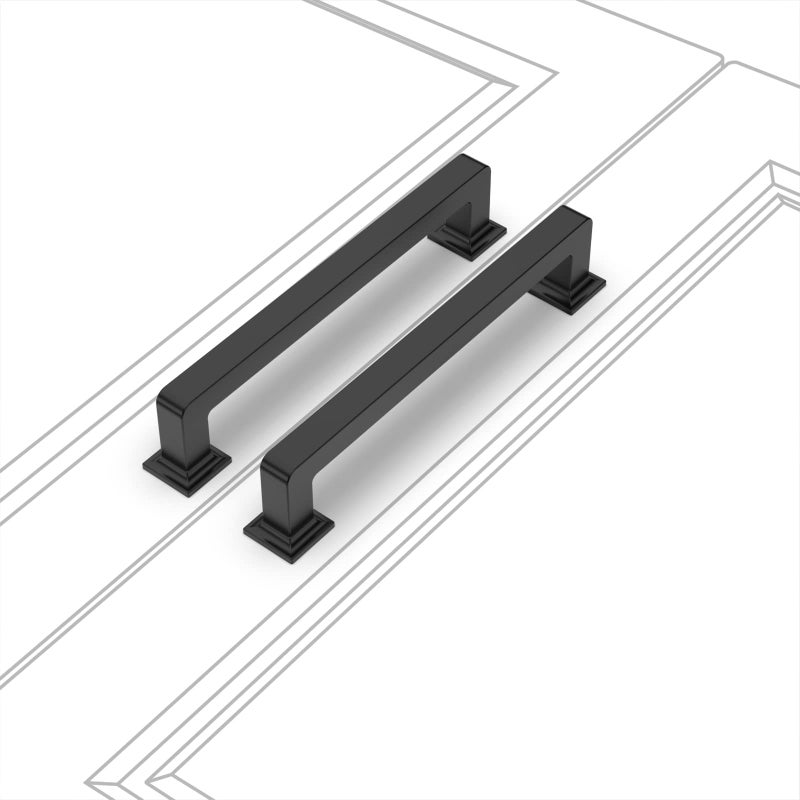 Knoklock 10 Pack 5 Inch(128Mm) Kitchen Cabinet Handles Matte Black Cabinet Pulls Kitchen Cabinet Hardware Drawer Pulls For Dresser Cupboard Wardrobe - Image 2