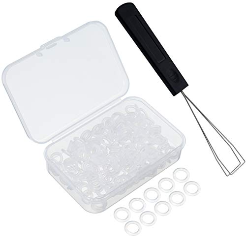 Fiada Keyboard Puller Keycap Removal Tool and 200 Pcs Rubber O-Ring Dampeners Plumbing Rubber O-Ring Seal for Switch and Mechanical Keyboard - Image 1