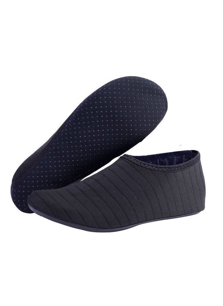 Generic Men/Women Stripe Beach Shoes, Socks, Soft Soles, Quick Drying, Anti Slip, Anti Cutting, And Wading Shoes Black 