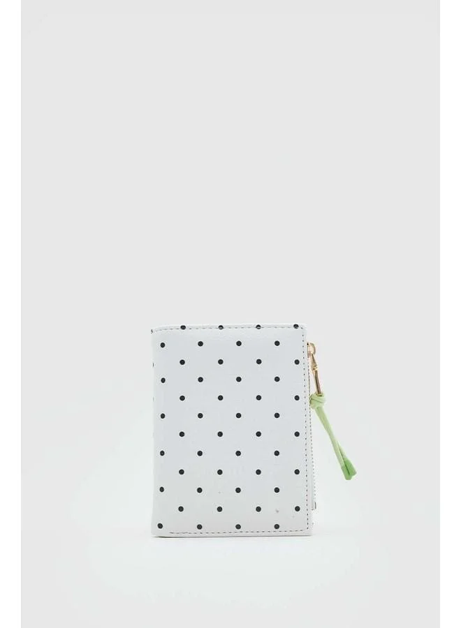 Benito Polka‑dot Women's Wallet – White.