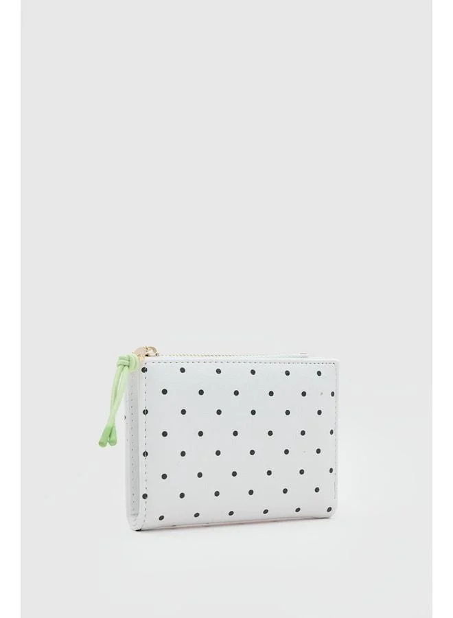 Shule Bags  Benito Polka‑dot Women's Wallet – White. for Women | Best Price UAE