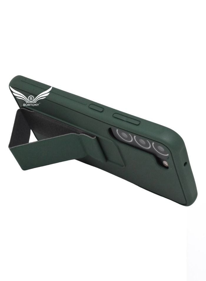 BORTONY Galaxy S23 Case Fully Covered With Finger Grip Stand Holder Anti Slip Shockproof Protective Case Cover For Samsung Galaxy S23 5G - Image 4