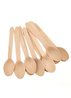 HAIWUYA 230PCS Set of 100 Disposable Spoons, 60 Disposable Forks, and 40 Disposable Knives. Plus, Receive a Gift of 30 Disposable Paper Straws. This 100% Natural Wooden Disposable Cutlery et is Eco-Friendly  - Image 4