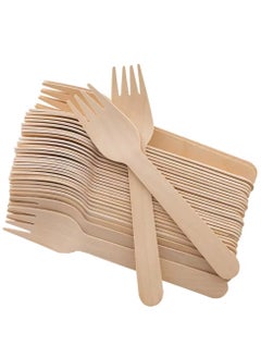 HAIWUYA 230PCS Set of 100 Disposable Spoons, 60 Disposable Forks, and 40 Disposable Knives. Plus, Receive a Gift of 30 Disposable Paper Straws. This 100% Natural Wooden Disposable Cutlery et is Eco-Friendly  - Image 3