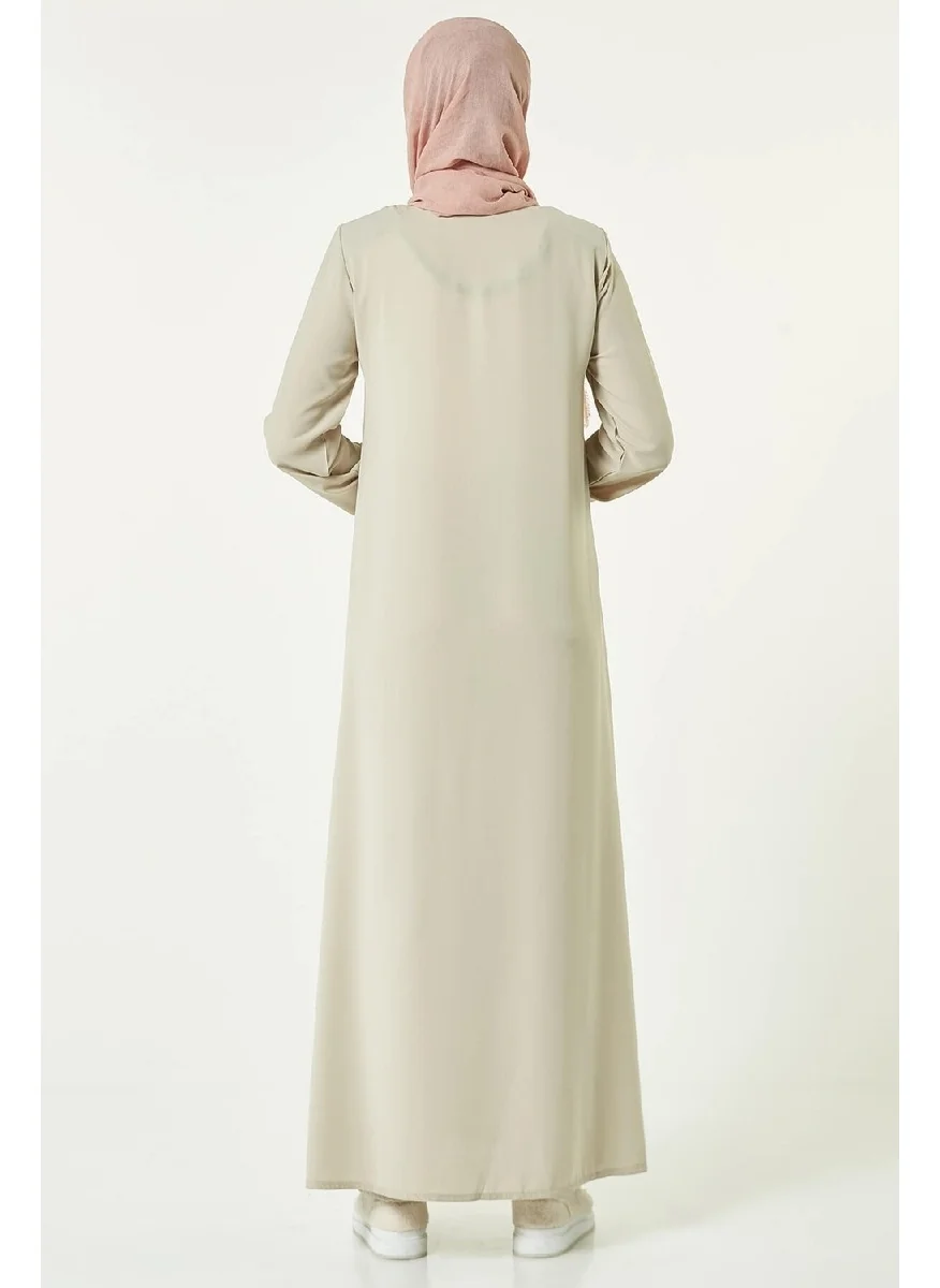 İhvan Ihvan Elit Fabric Cream Aveze Abaya