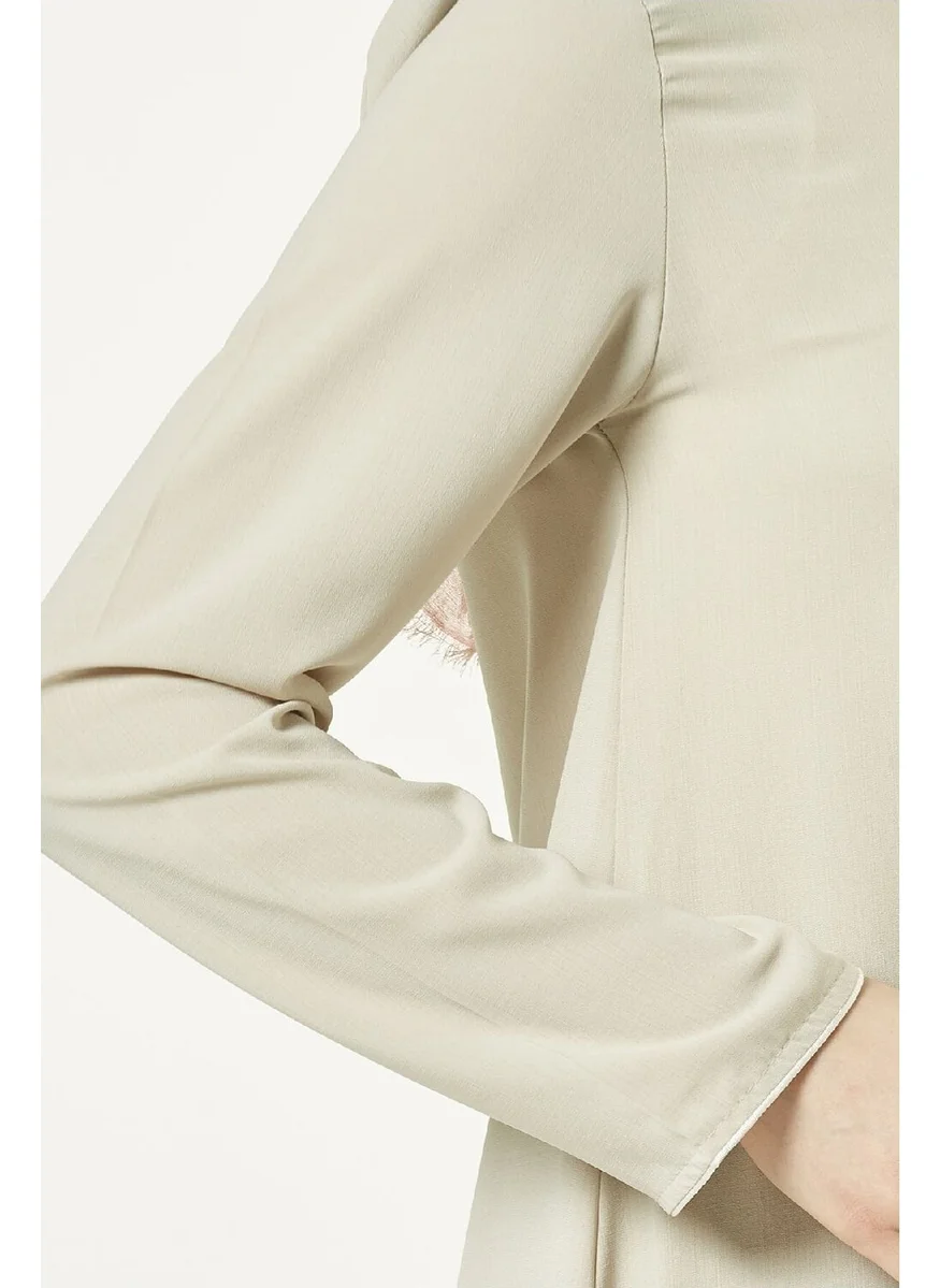 İhvan Ihvan Elit Fabric Cream Aveze Abaya