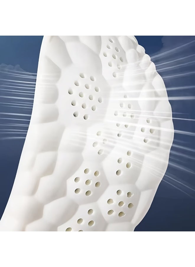 جلوسكي نعل داخلي رياضي 4D، وسادات أحذية ناعمة عالية المرونة مع دعم قوس القدم، مبطنة وممتصة للصدمات قابلة للتنفس - زوج واحد - Image 2