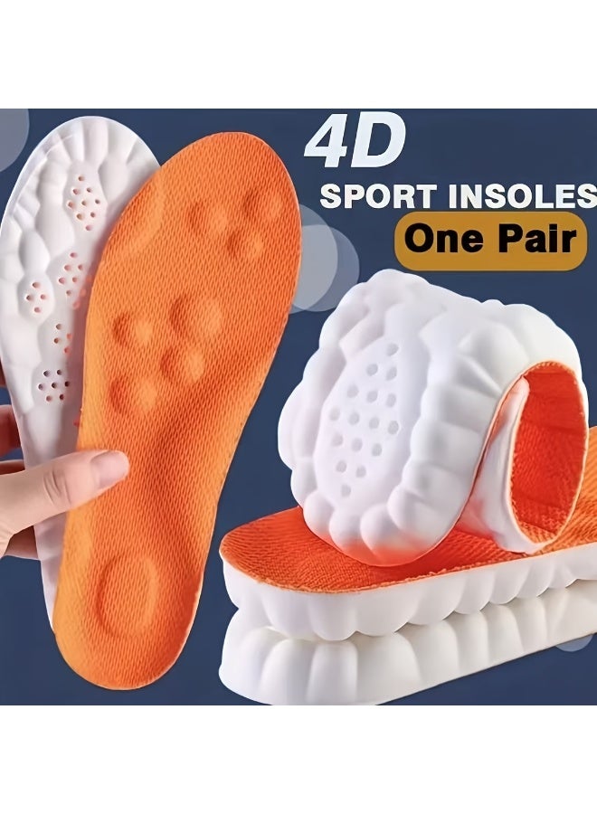 جلوسكي نعل داخلي رياضي 4D، وسادات أحذية ناعمة عالية المرونة مع دعم قوس القدم، مبطنة وممتصة للصدمات قابلة للتنفس - زوج واحد - Image 5