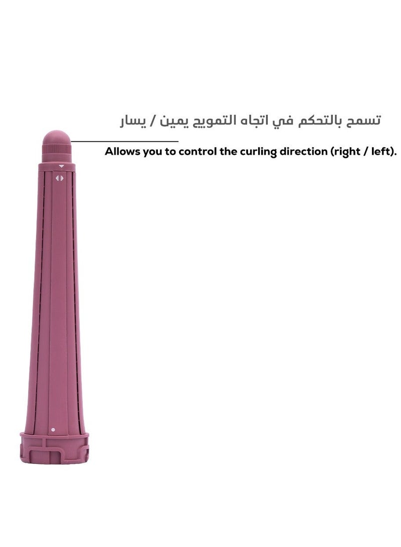 Clara Multi Styler Add-On Attachment - DuoCurl Hair Curler R & L (Pink) – Dual Direction Curling Wand for Effortless Waves pink - Image 3