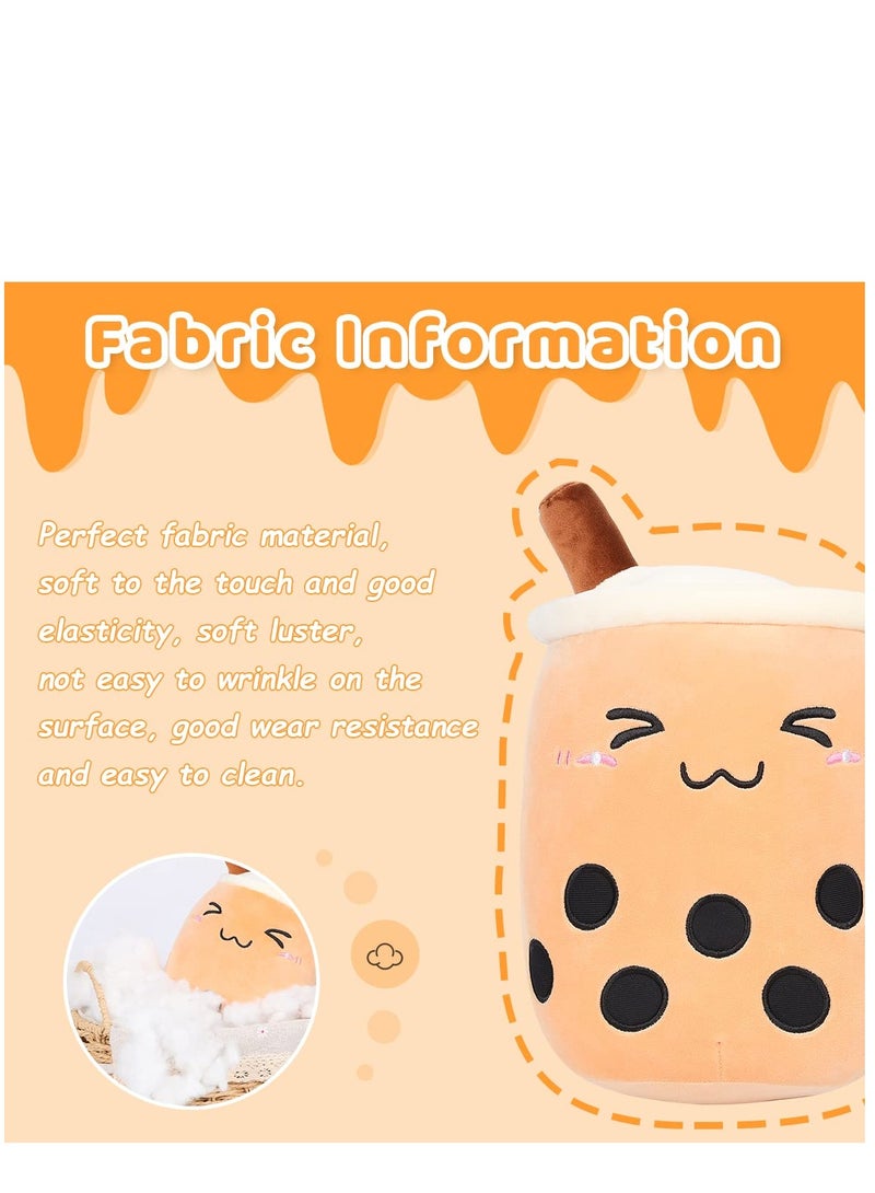 Excefore 9.4 inch Boba Plush Stuffed Bubble Tea Plushie Cartoon Milk Tea Cup Squishy Pillow, Soft Kawaii for Kids - Image 3
