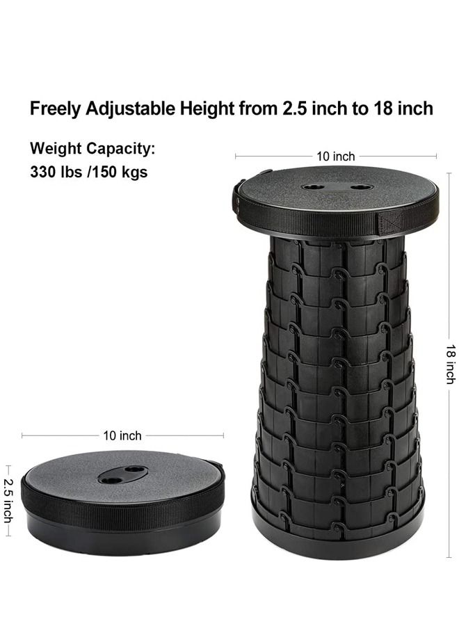 PADOM Upgrade Version Portable Telescoping Stool Retractable ，It Can Be Bearing 180Kg, Hight Adjustable Easily, Folding Stool For Garden Camping Stools Fishing Hiking Traveling Bbq, Patent Design - Image 4