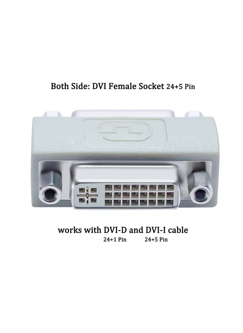 DTech DTECH DVI Adapter Female to Female DVI-I to DVI-I Coupler to Extend Monitor Cable Compatible with PC Desktop Computer Monitor Projector  - Image 2