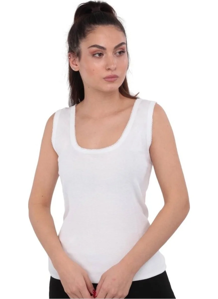 توتكو 12 Pieces White Color Thick Strap Crochet Athlete