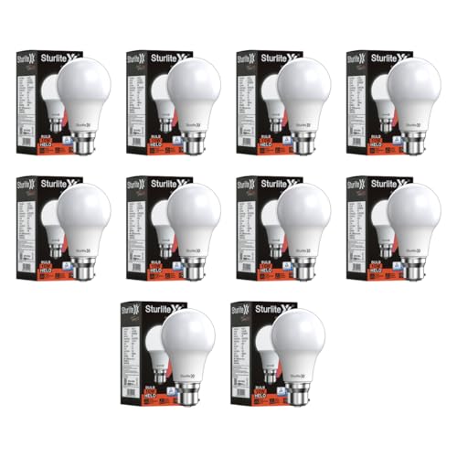 Sturlite Helo 10W LED Bulb| German Quality Certified With Advance CRI Technology| 15000 Hrs Rated Life and 900 Lumens Brightness| BIS and BEE Approved| B22 Base Energy Efficient - (Pack of 10) - Image 1