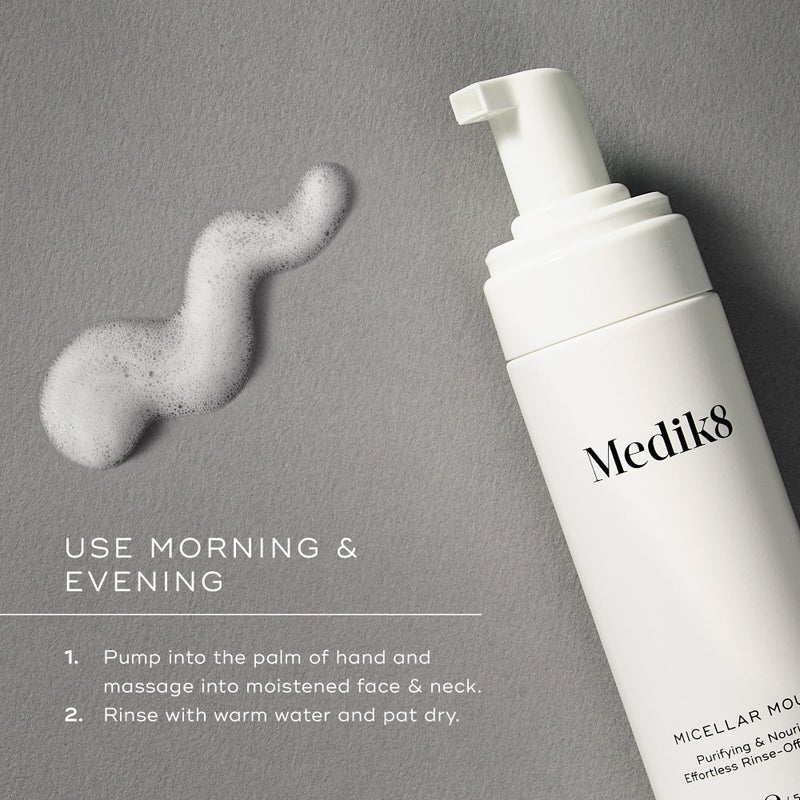 Medik8 Clarifying Foam - Lightweight Exfoliating AHA and BHA Face Cleanser - Salicylic Acid and Nicacinamide - Gentle Foaming Facial Cleanser - 5 oz - Image 4