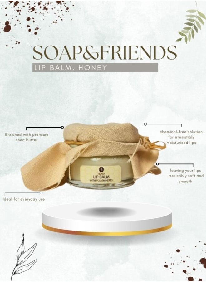 Soap&Friends Soap&Friends Natural Honey Lip Balm - Lip Balm with Natural Butters and Oils, 30 ml  - Image 3